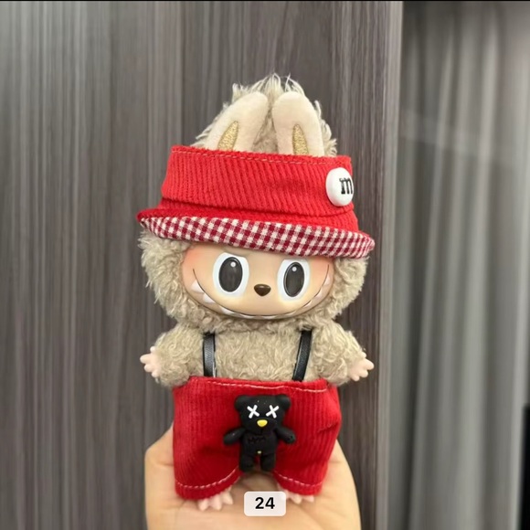 Adorable Brown Plush Bunny Toy clothing - Picture 9 of 10